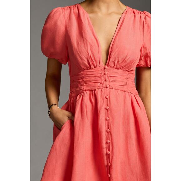 Anthropologie Katerina Button-Front Mini Dress-New Medium - Picture 3 of 5